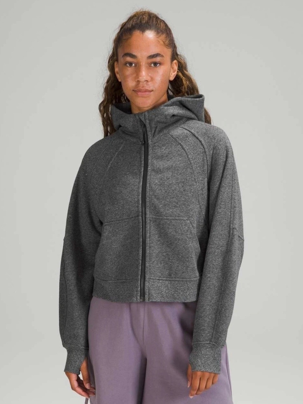 Lululemon Scuba Full-Zip Hoodie Heathered Black XL/XXL